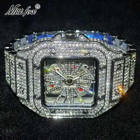 fake iced out watches uk|best moissanite watches.